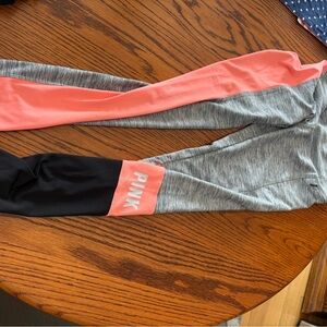 Victoria's Secret Sport Leggings - Coral, Gray, and Black